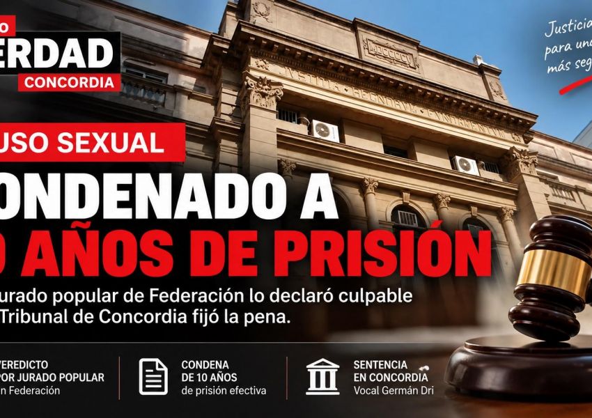 Abuso sexual: un jurado popular lo declaró culpable y fue condenado a 10 años de prisión