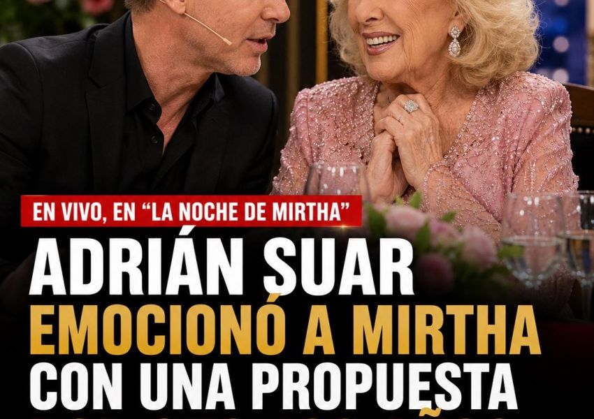 Adrián Suar emocionó a Mirtha Legrand en vivo con una propuesta por sus 100 años