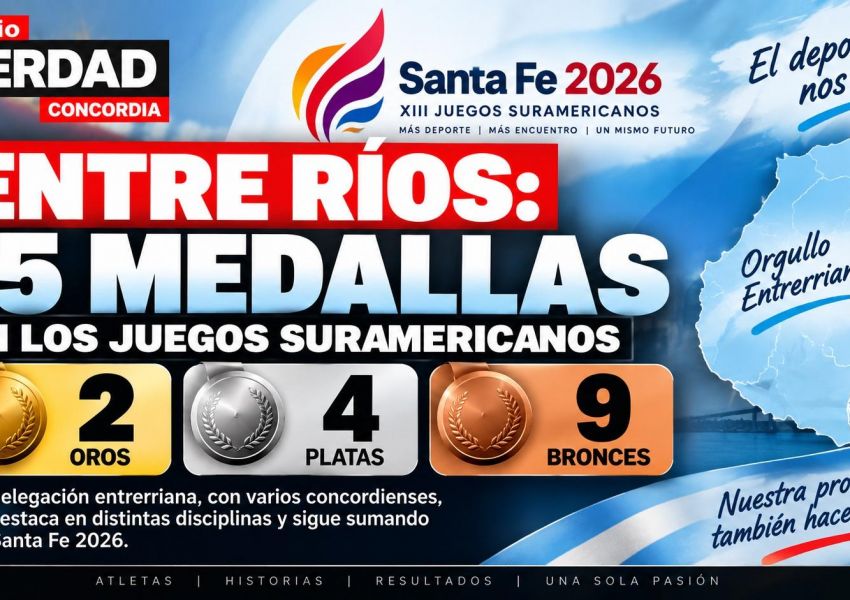 Entre Ríos llegó a 15 medallas en los Suramericanos: Concordia también aportó al podio