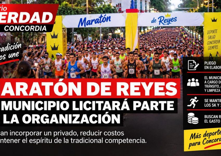Maratón de Reyes: el Municipio licitará parte de la organización y busca reducir costos
