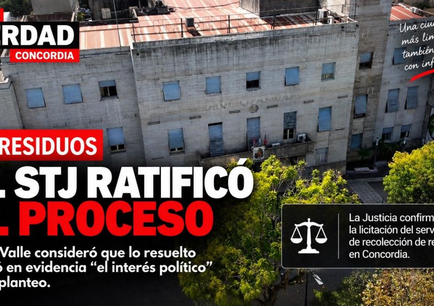 Residuos: Del Valle destacó el fallo del STJ y atribuyó un “interés político” al planteo judicial