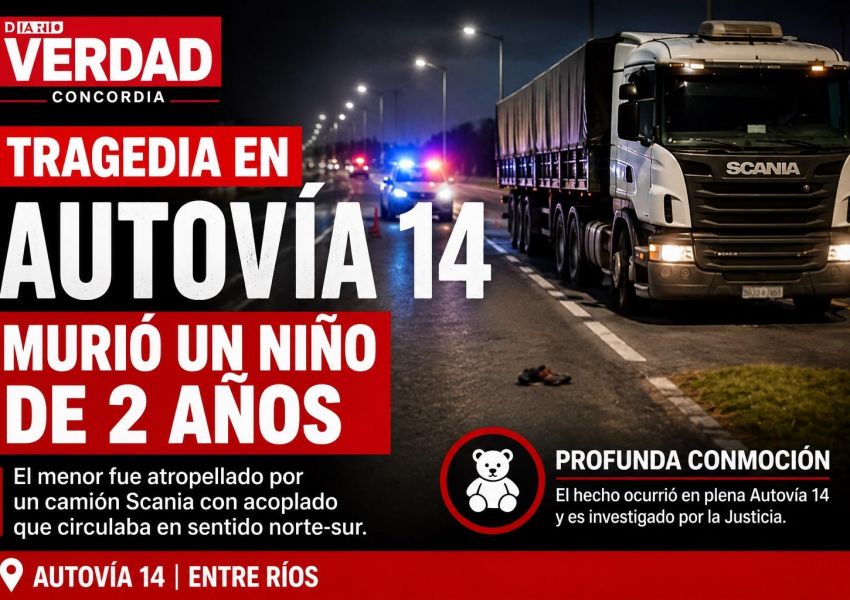 Tragedia en la Autovía 14: un niño de dos años murió atropellado por un camión